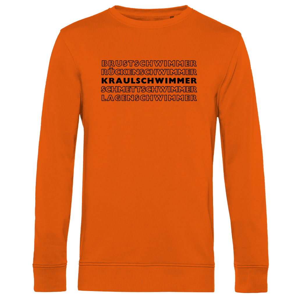 Herren Premium Bio Sweatshirt Kraulschwimmer