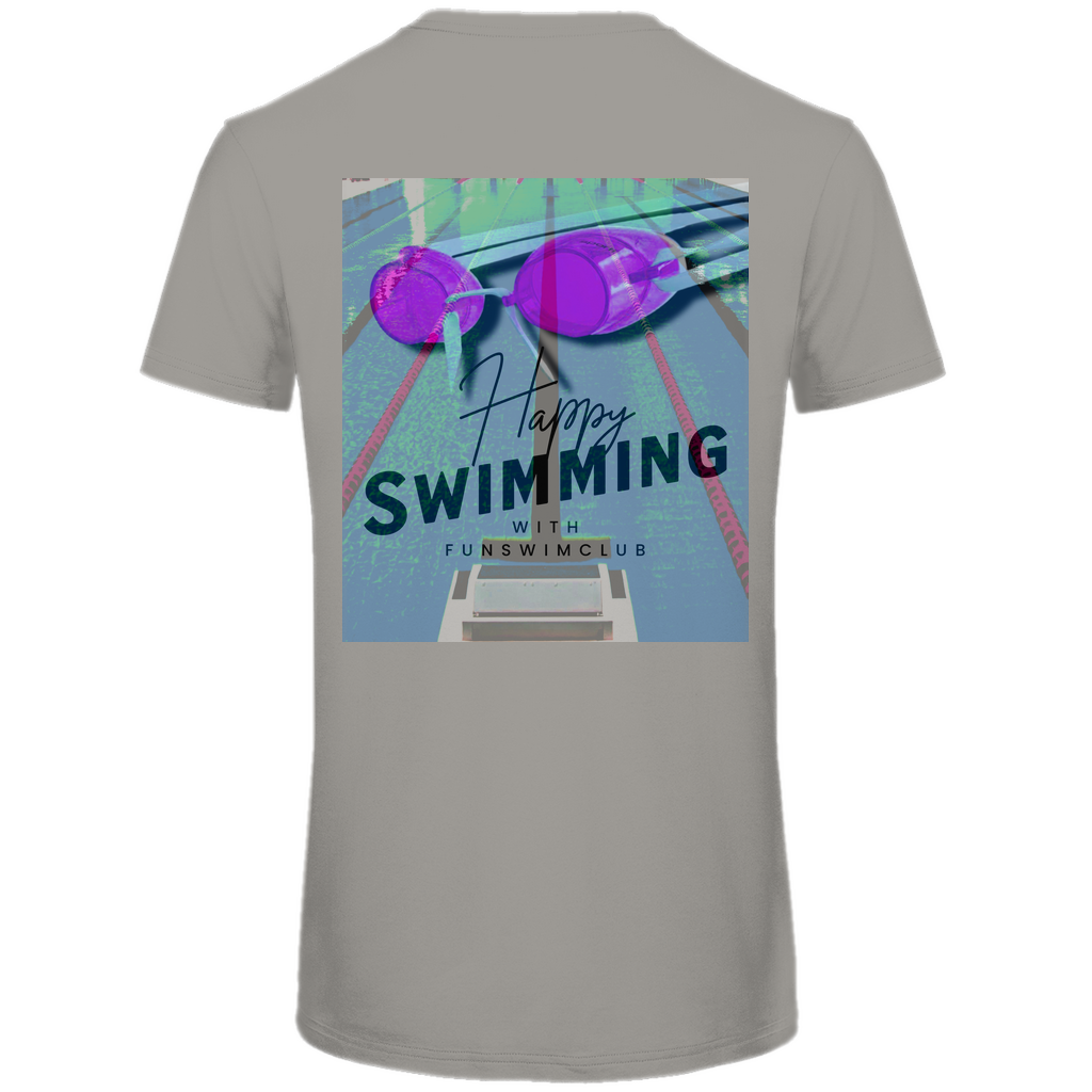 Herren Premium Bio T-Shirt Happy Swimming Color Back