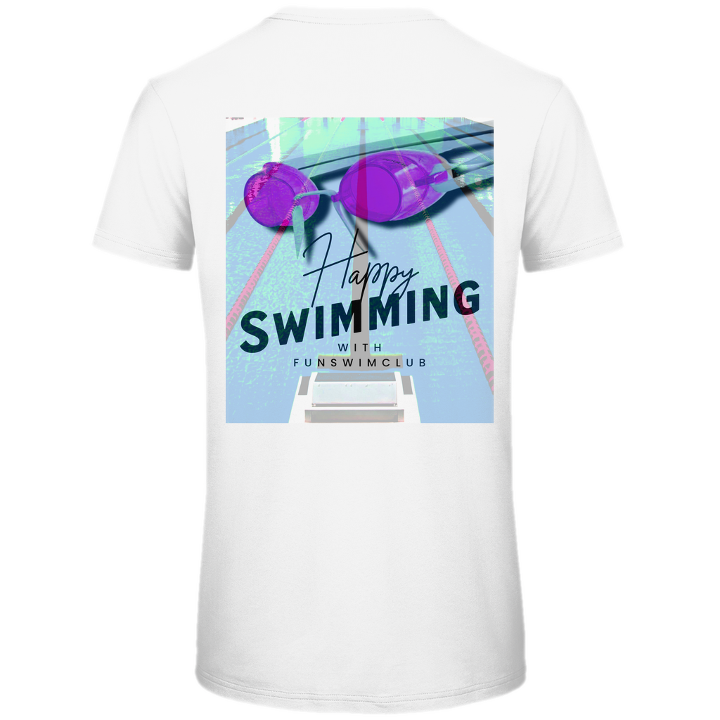 Herren Premium Bio T-Shirt Happy Swimming Color Back