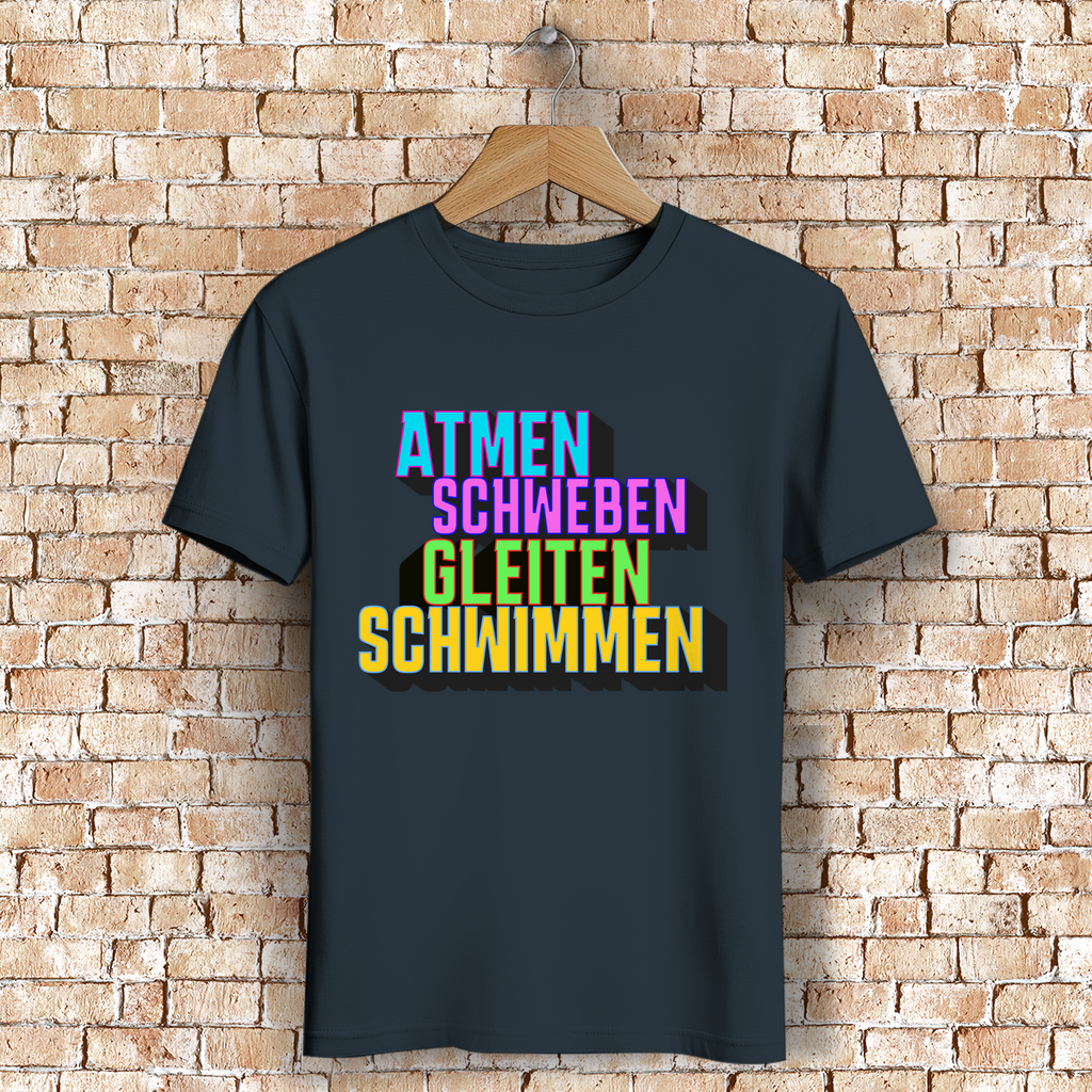 Herren Premium Bio T-Shirt Atmen,Schweben,Gleiten,Schwimmen